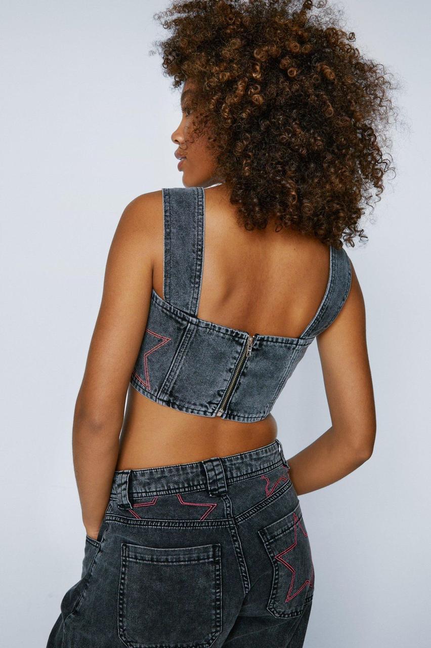 STARS DENIM TOP