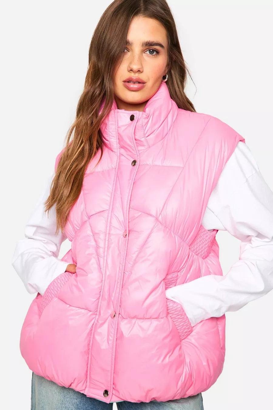 PINK PUFFER GILET