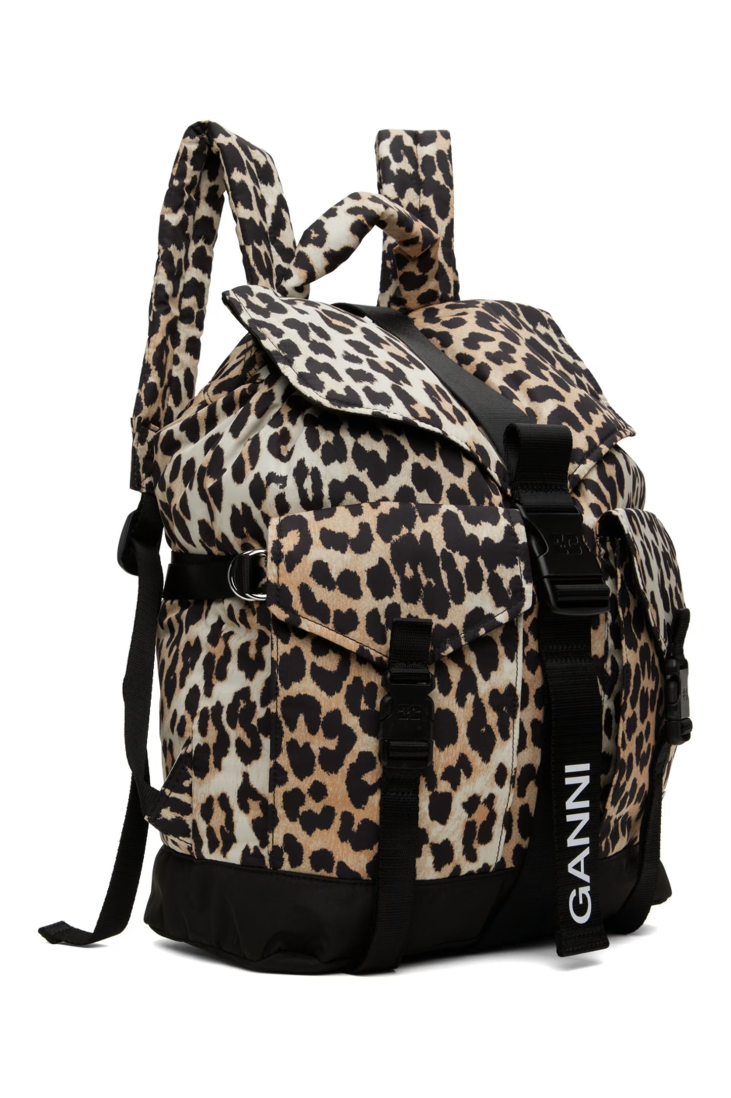 GANNI LEOPARD BACKPACK