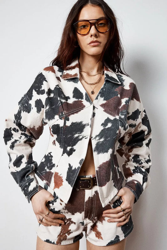 COW PRINT DENIM