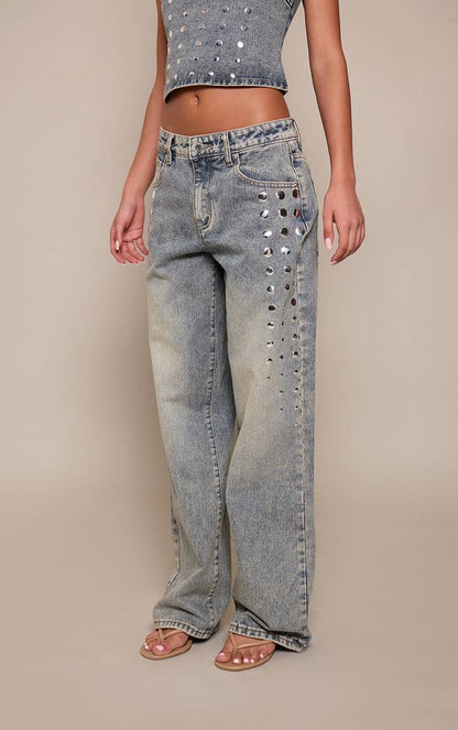 STUDDED LOVERS JEANS