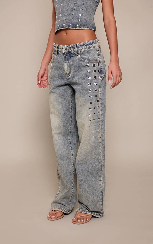 STUDDED LOVERS JEANS