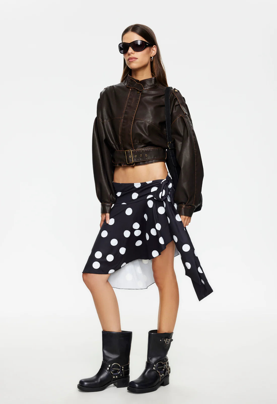 CHOCOLATE CROPPED JACKET