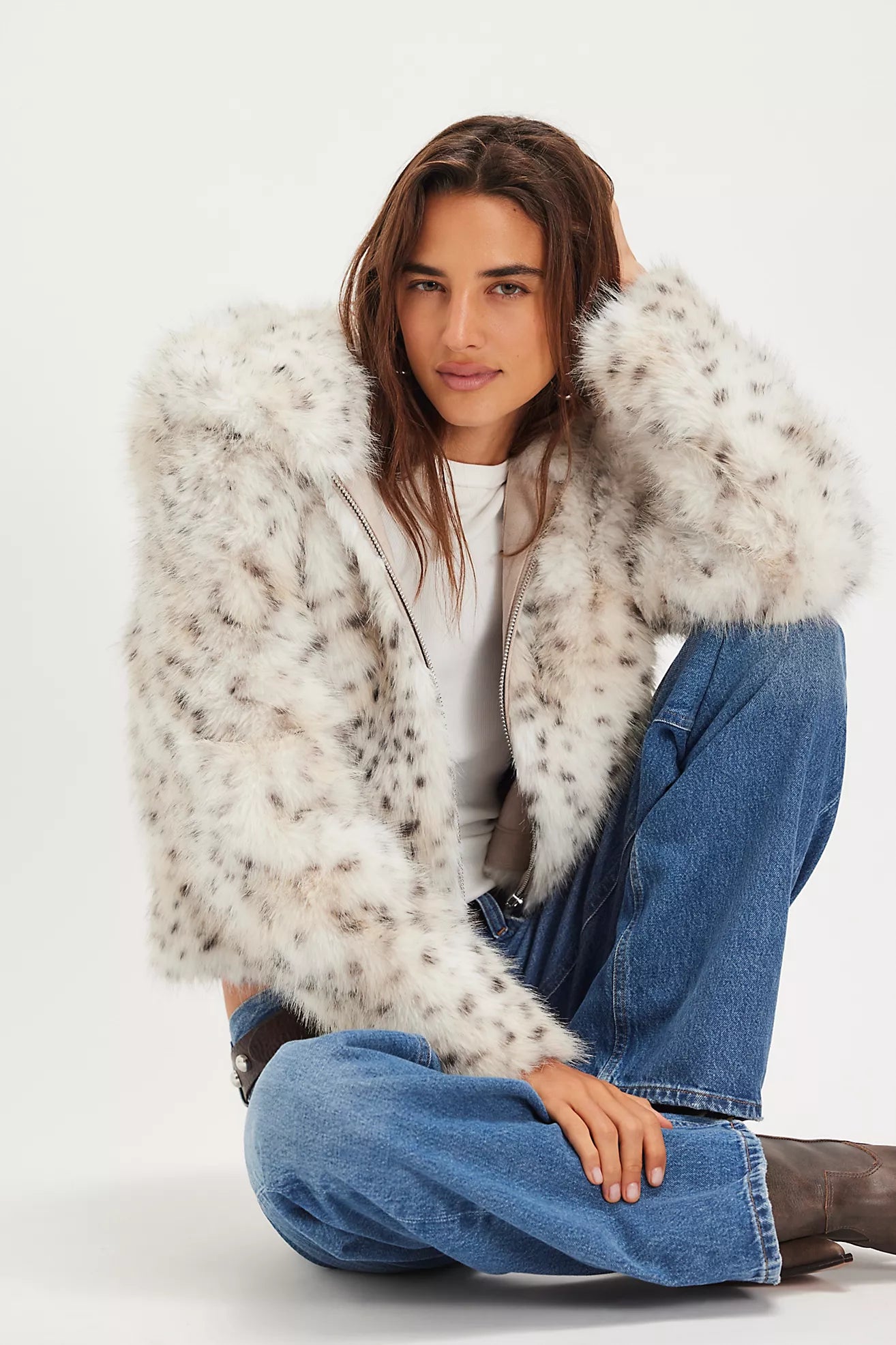 FUR HOODED JACKET