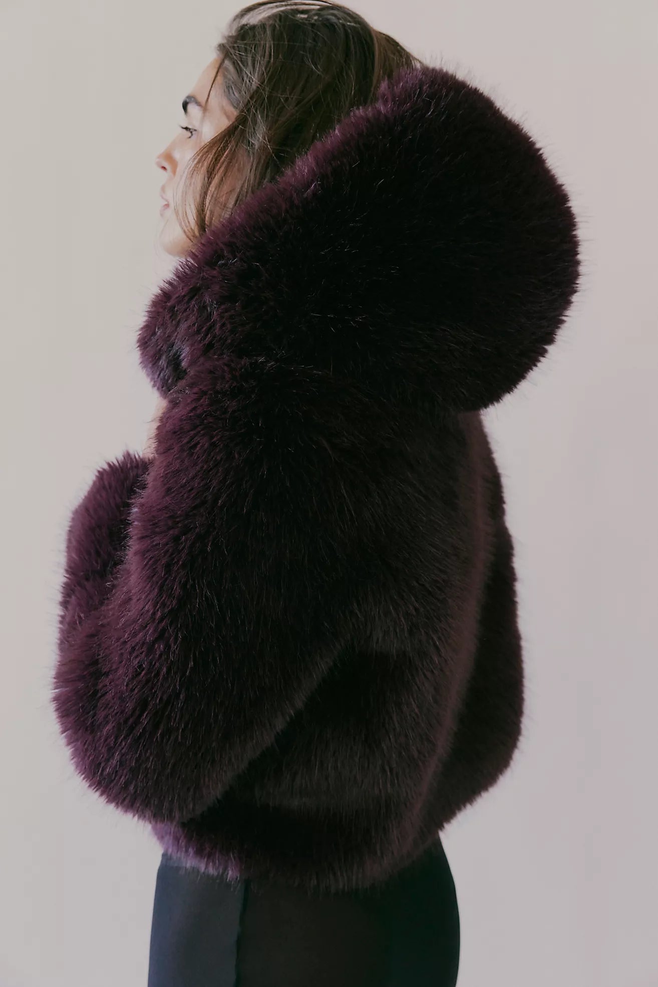 FUR HOODED JACKET