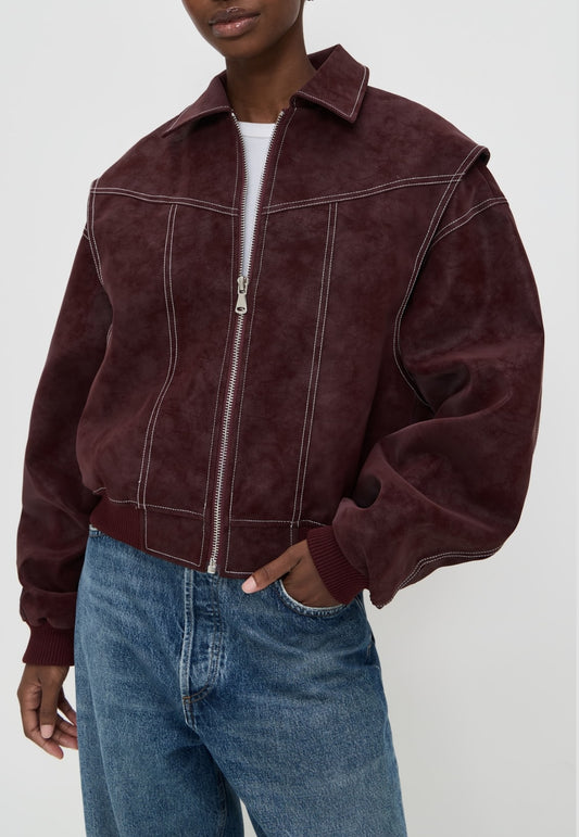 SUEDE VIBES BOMBER