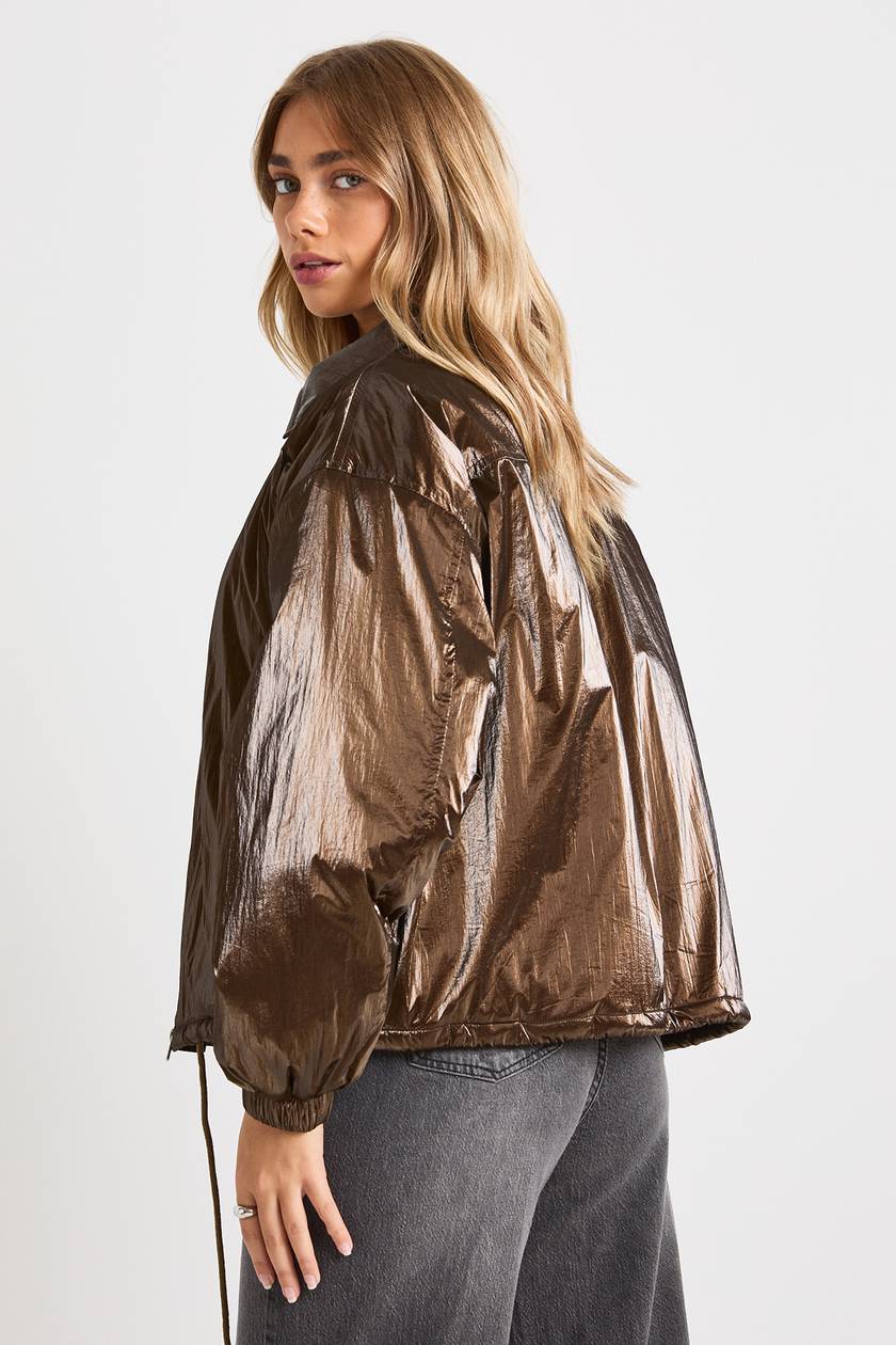 BROWN SHINE BOMBER